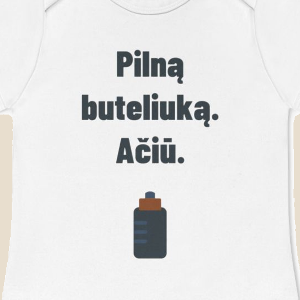 Pilną buteliuką. Ačiū. — Smėlinukas, artimas spaudos vaizdas