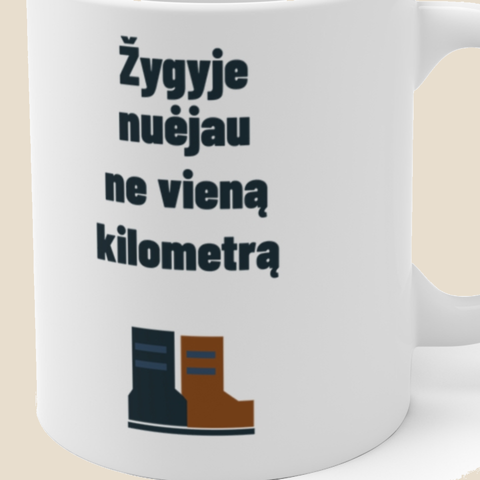 Žygyje nuėjau ne vieną kilometrą — Puodelis, artimas spaudos vaizdas