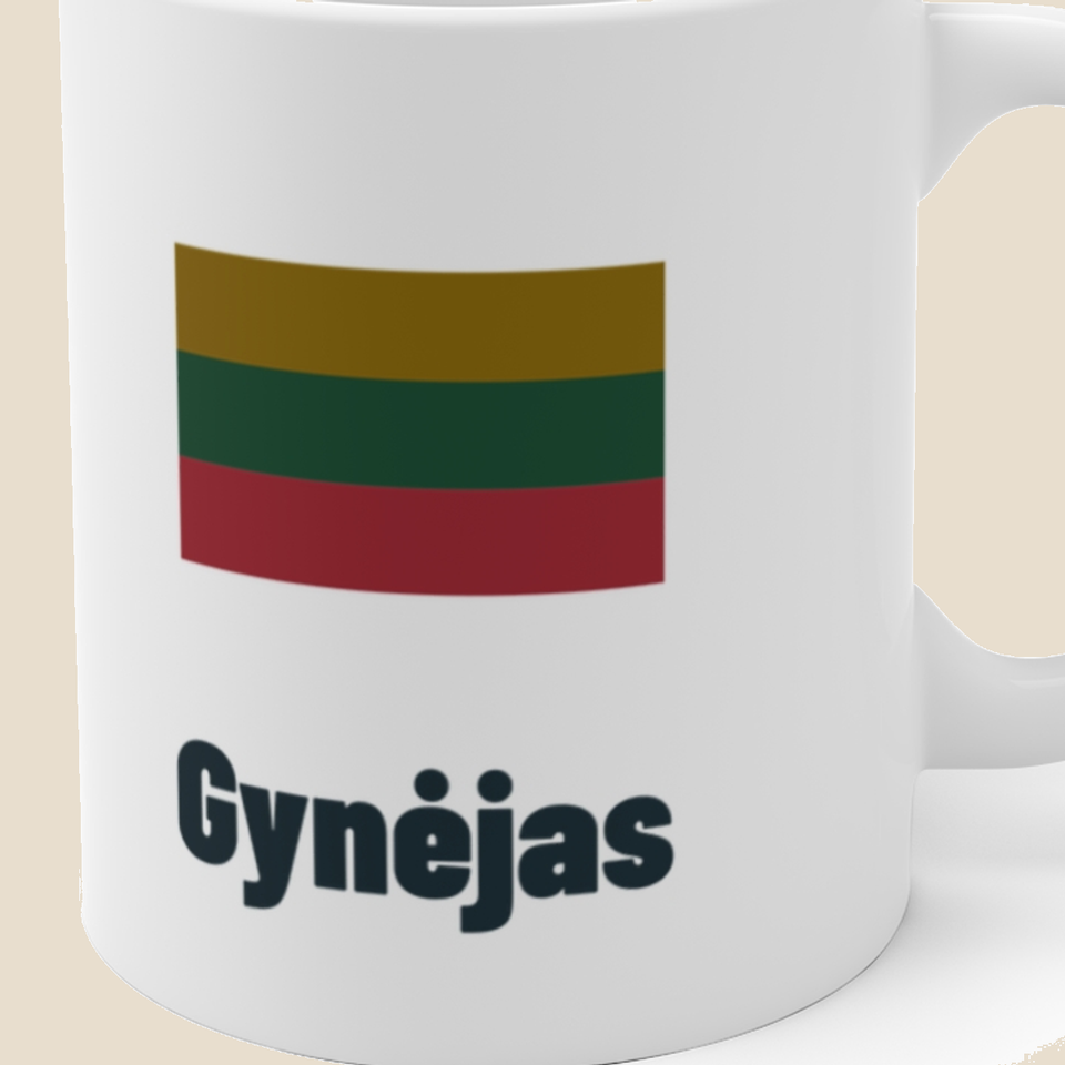 Gynėjas — Puodelis, artimas spaudos vaizdas