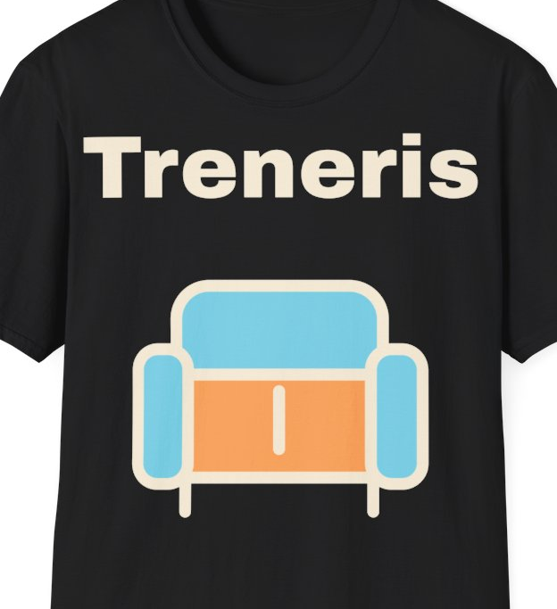Treneris – Marškinėliai, artimas spaudos vaizdas