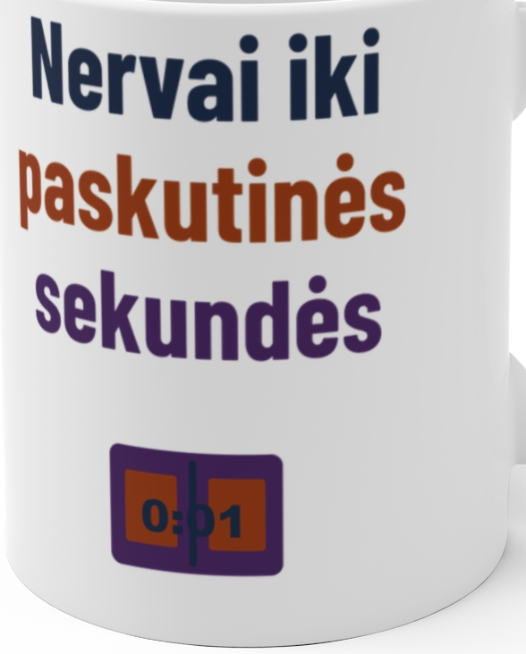 Nervai iki paskutinės sekundės – Puodelis, artimas spaudos vaizdas