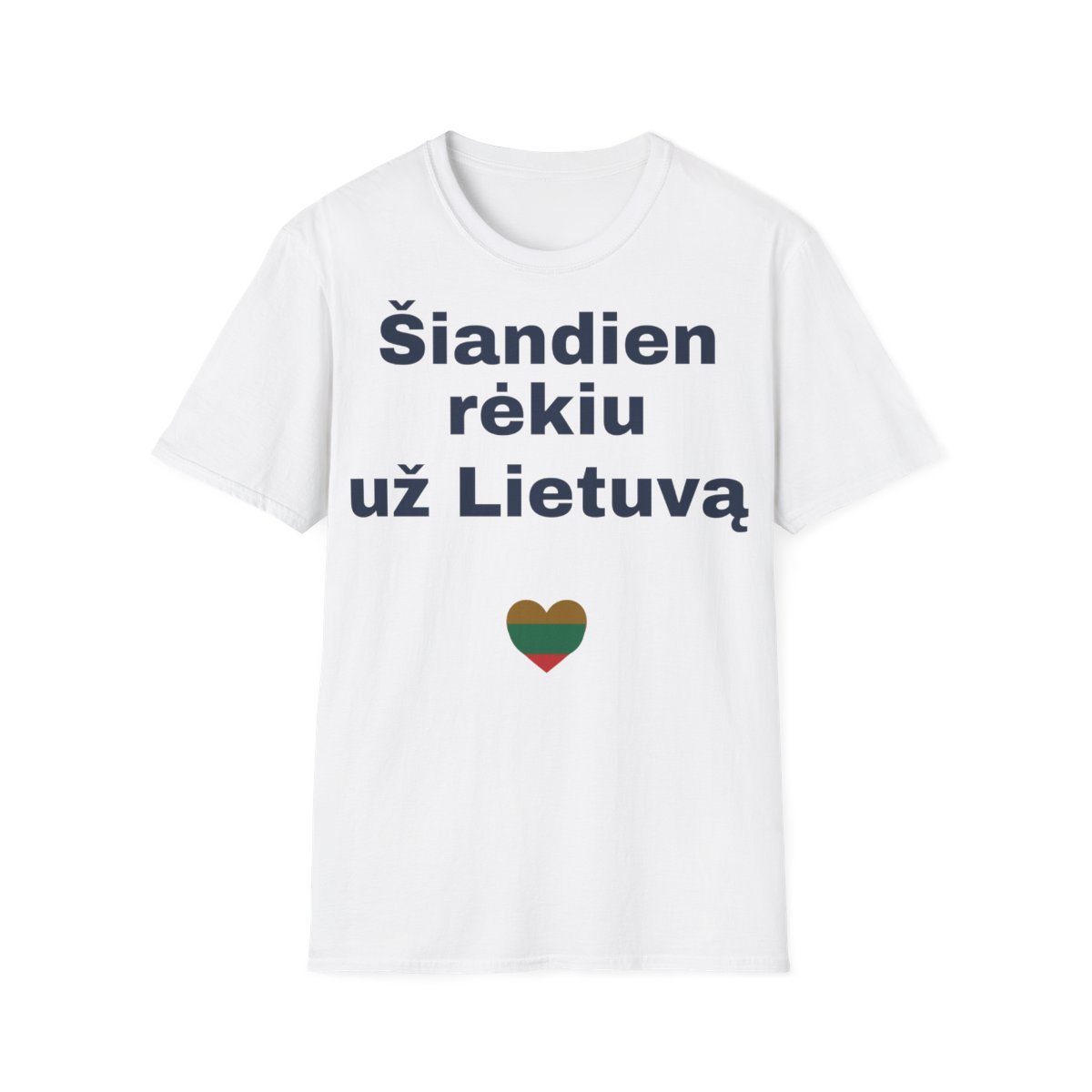 Šiandien rėkiu už Lietuvą – Marškinėliai, gaminio spalvos vaizdas