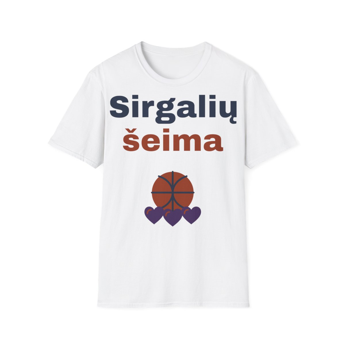 Sirgalių šeima – Marškinėliai, gaminio spalvos vaizdas