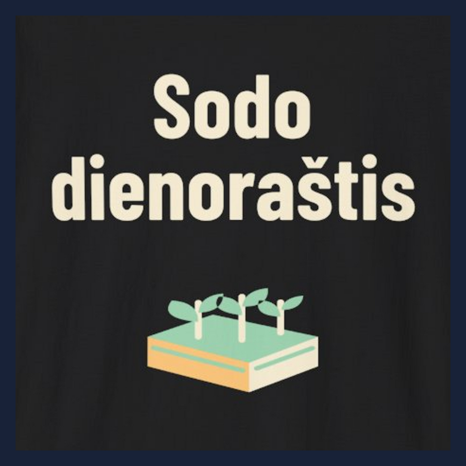 Sodo dienoraštis · Marškinėliai · Užrašo stambus planas