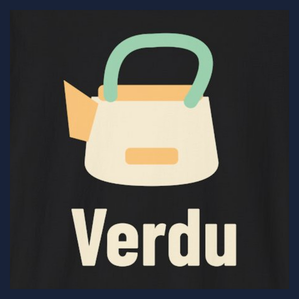 Verdu · Marškinėliai · Užrašo stambus planas