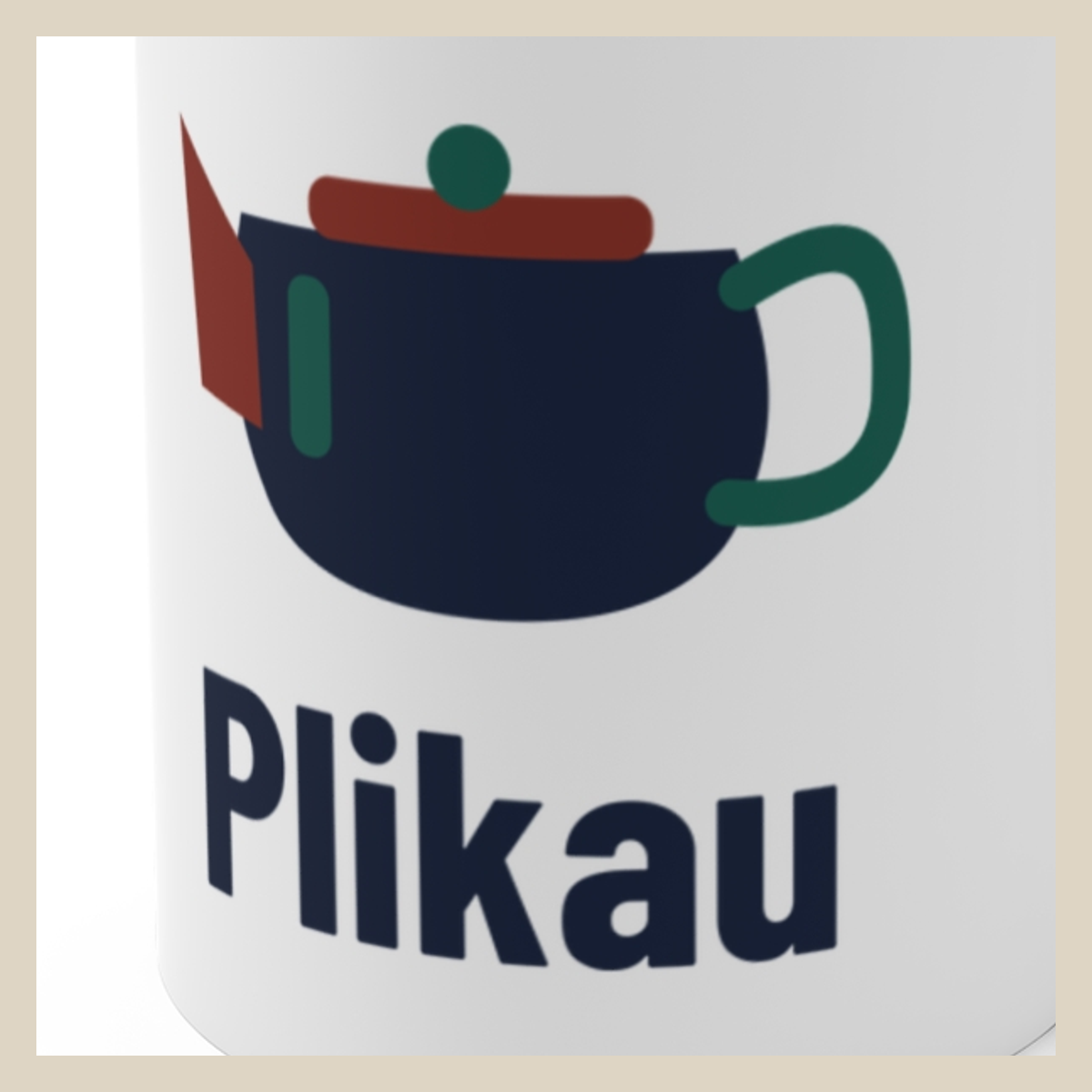 Užplikiau. – Plikau · Puodelis · Užrašo stambus planas