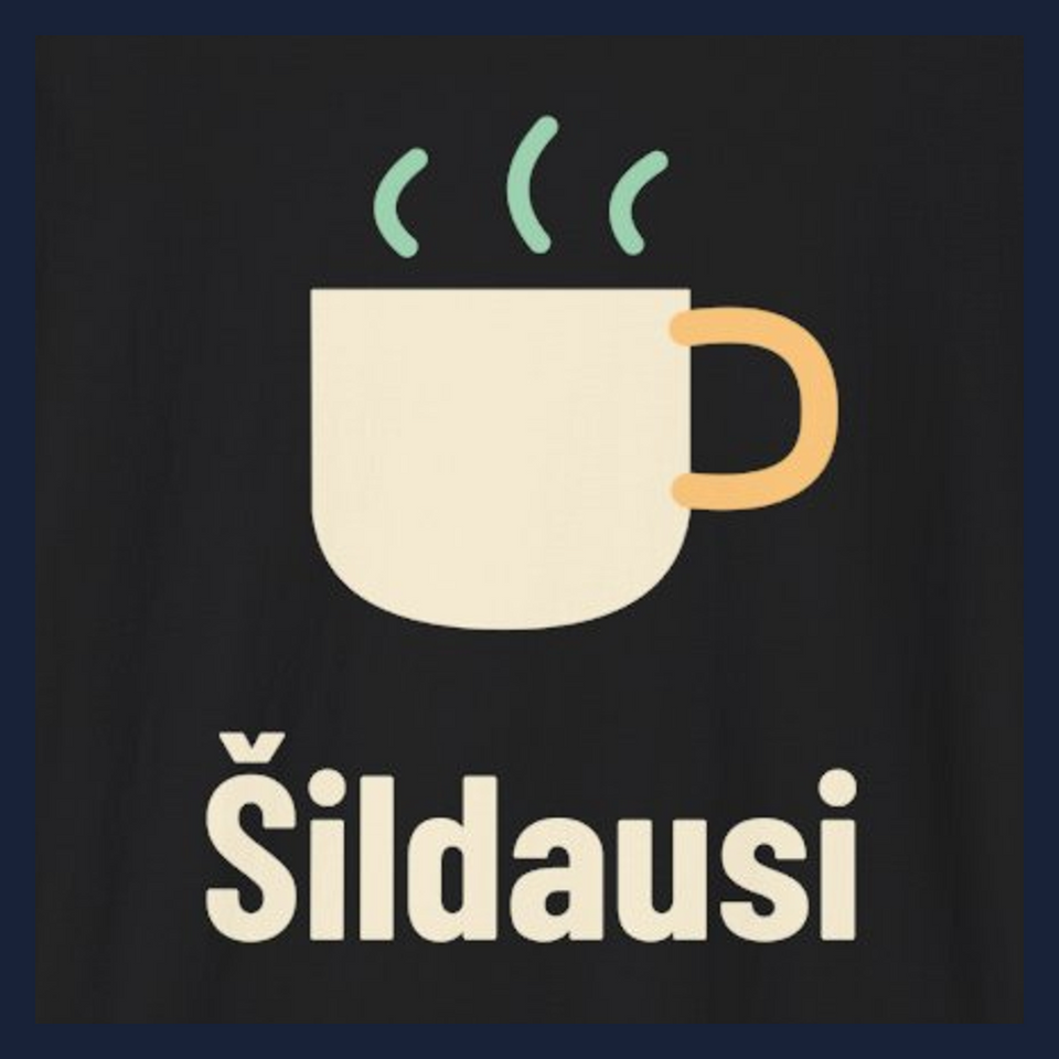 Šildausi · Marškinėliai · Užrašo stambus planas