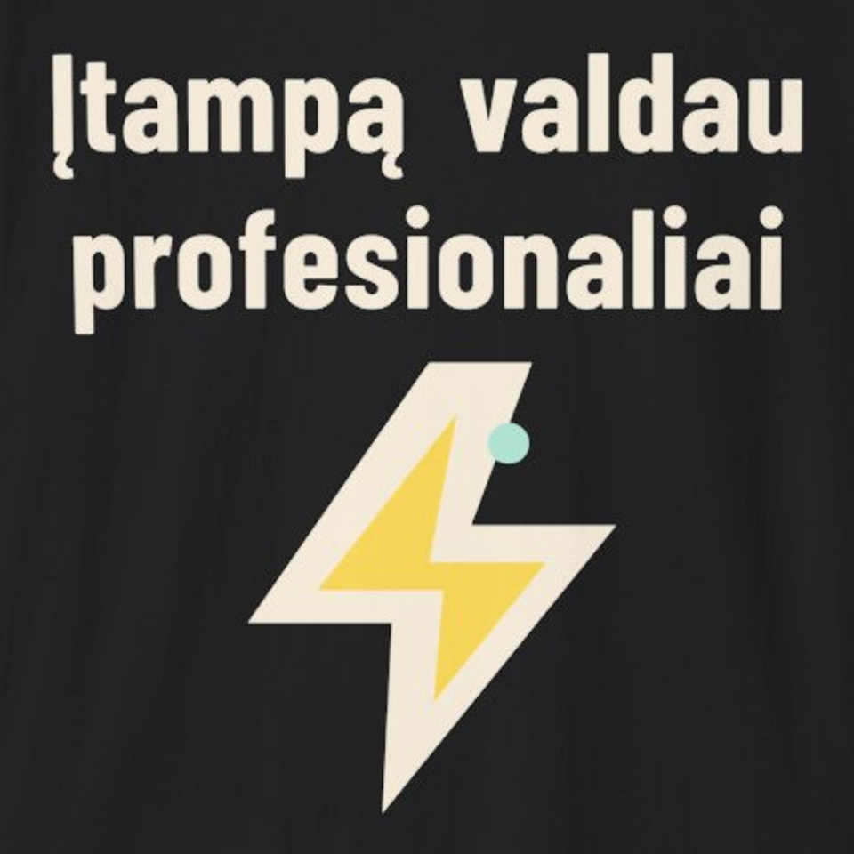 Įtampą valdau profesionaliai – Marškinėliai, spaudos detalė