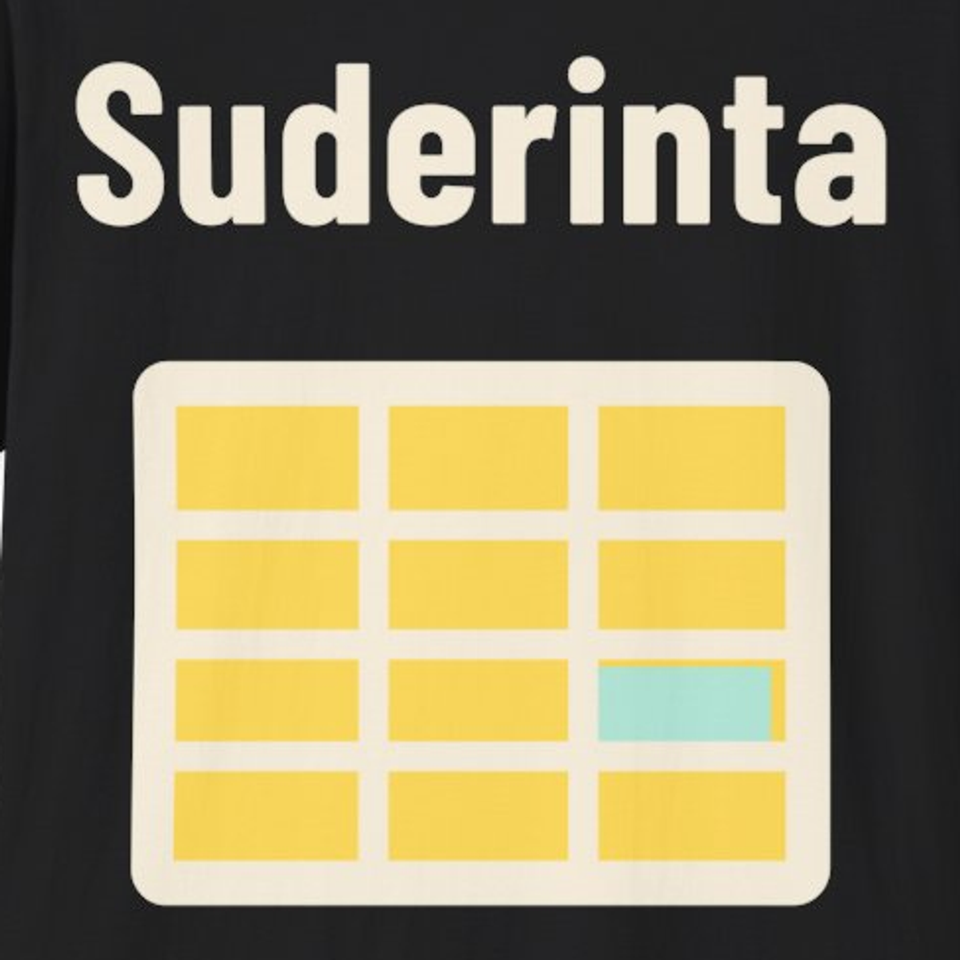 Suderinta – Marškinėliai, spaudos detalė