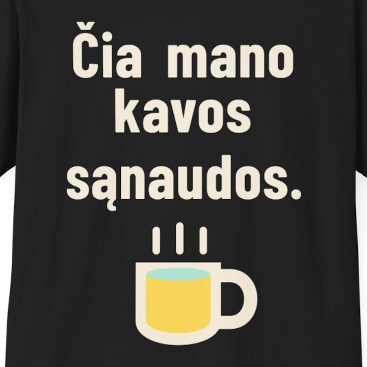 Čia mano kavos sąnaudos.