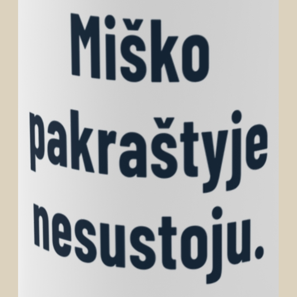 Miško pakraštyje nesustoju. – Puodelis, spaudos detalė