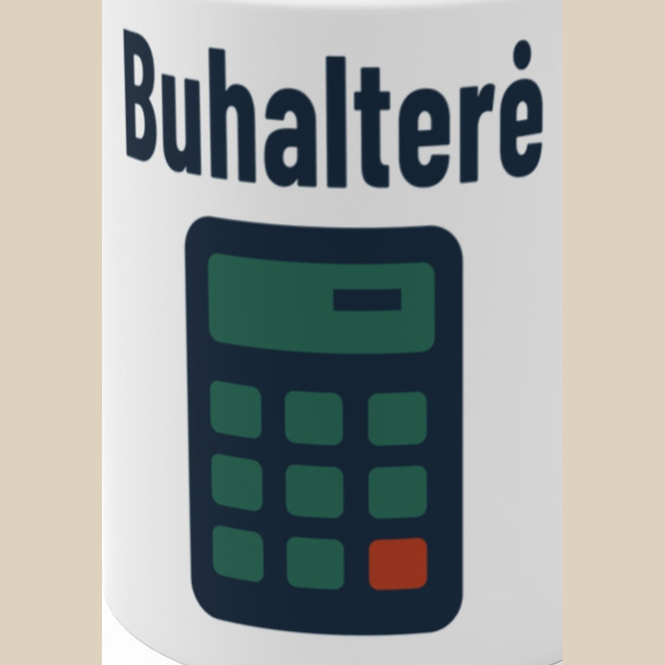 Buhalterė – Puodelis, spaudos detalė