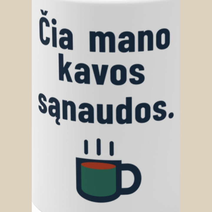 Čia mano kavos sąnaudos.