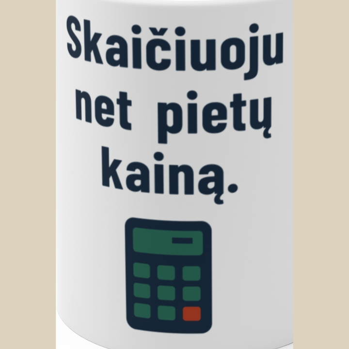 Skaičiuoju net pietų kainą.