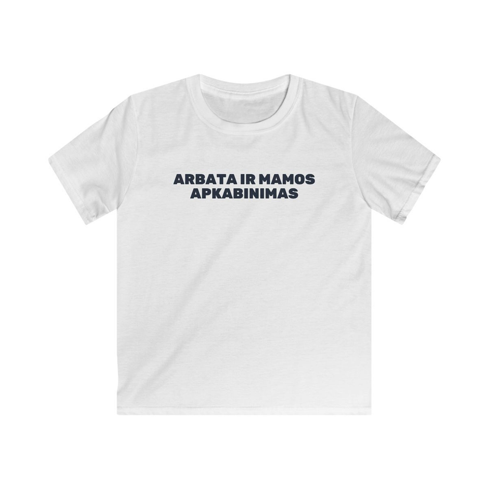 Arbata ir mamos apkabinimas · Vaikiški marškinėliai
