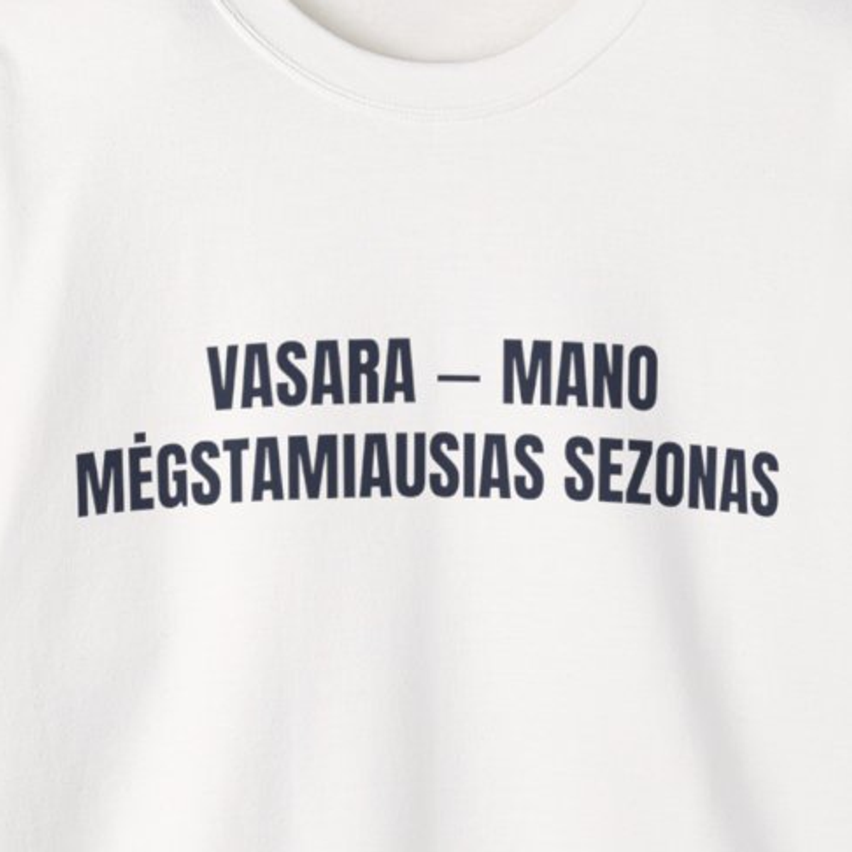 Žolinė. Basom per pievą. – Vasara – mano mėgstamiausias sezonas · Džemperis · spauda priekyje