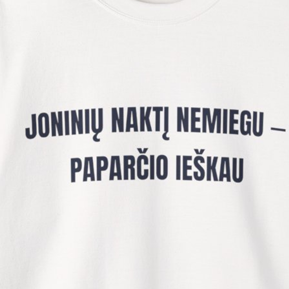 Joninių naktį nemiegam – Joninių naktį nemiegu – paparčio ieškau · Džemperis · spauda priekyje