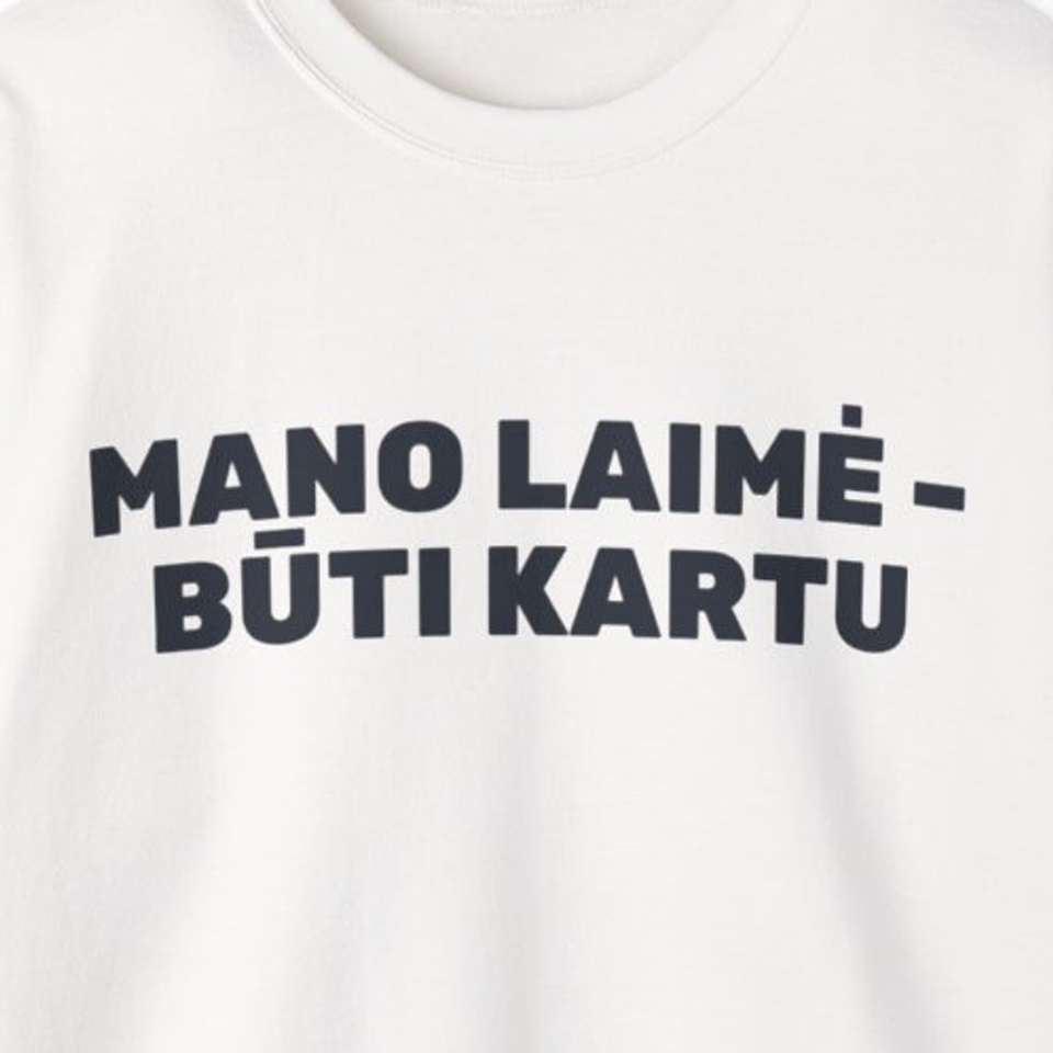 Mano laimė – būti kartu · Džemperis · spauda priekyje