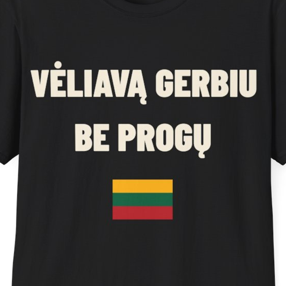 Vėliavą gerbiu be progų · Marškinėliai