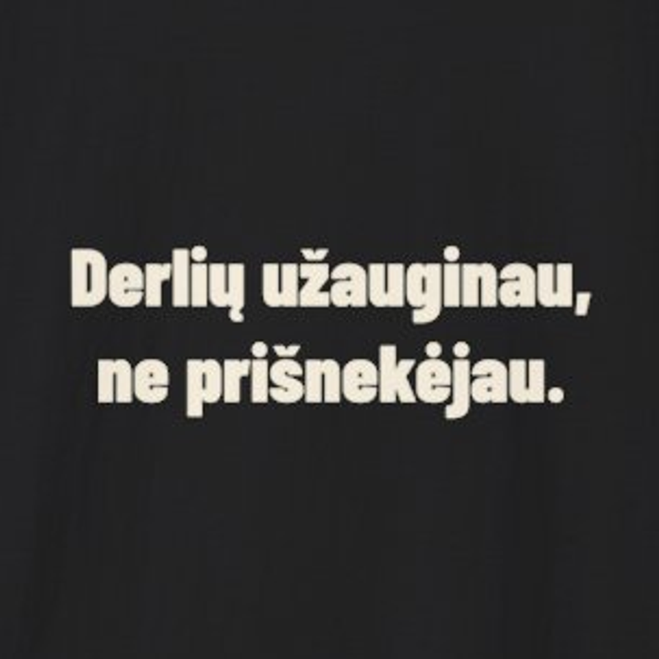 Derlių užauginau, ne prišnekėjau. · Marškinėliai