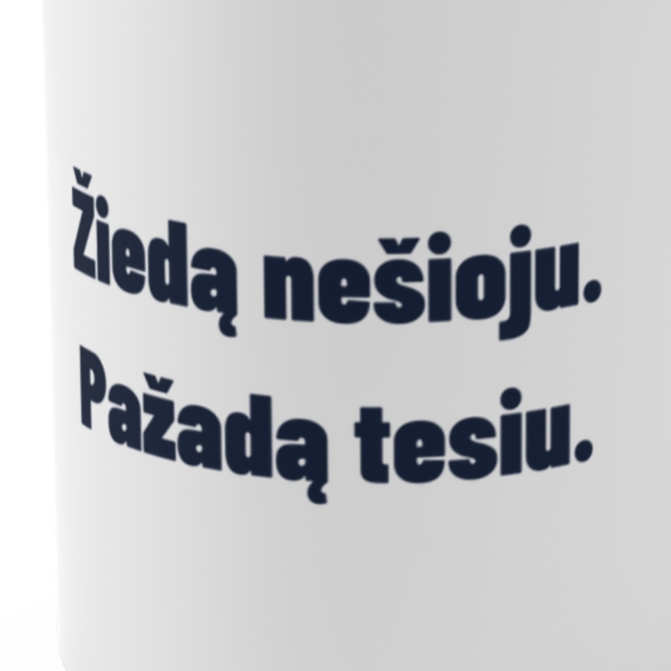 Žiedą nešioju. Pažadą tesiu. · Puodelis