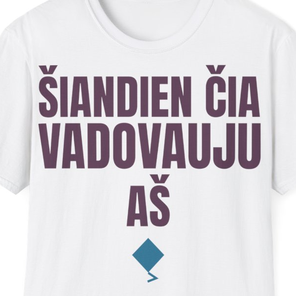Šiandien čia vadovauju aš — Marškinėliai, spaudos pusė