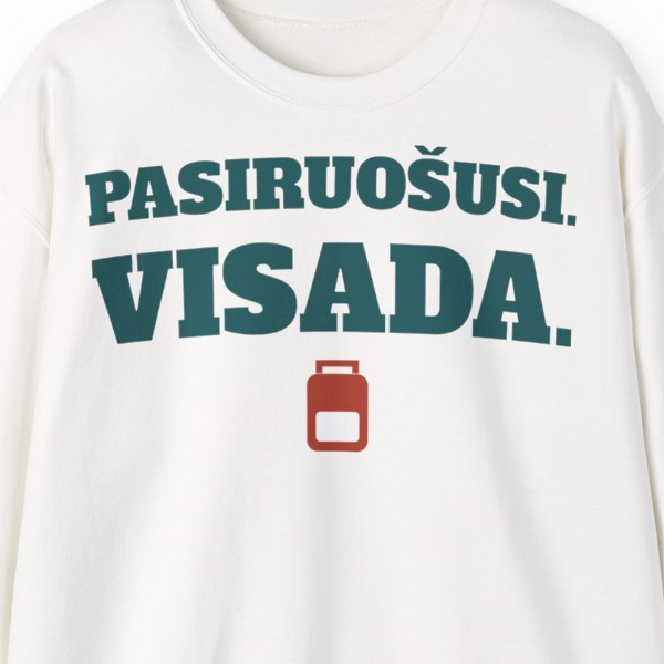 Pasiruošusi. Visada. — Džemperis, spaudos pusė