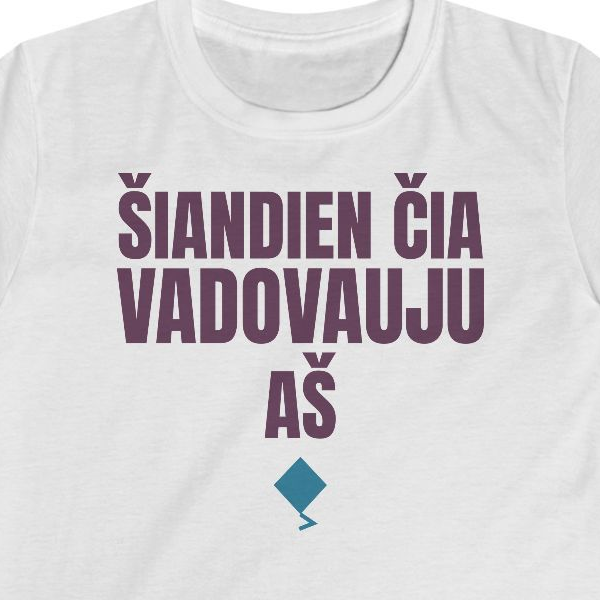 Šiandien čia vadovauju aš — Vaikiški marškinėliai, spaudos pusė