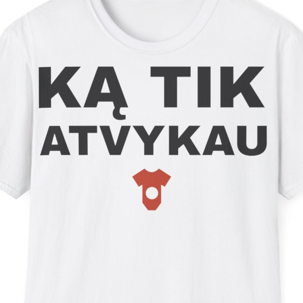 Ką tik atvykau — Marškinėliai, spaudos pusė