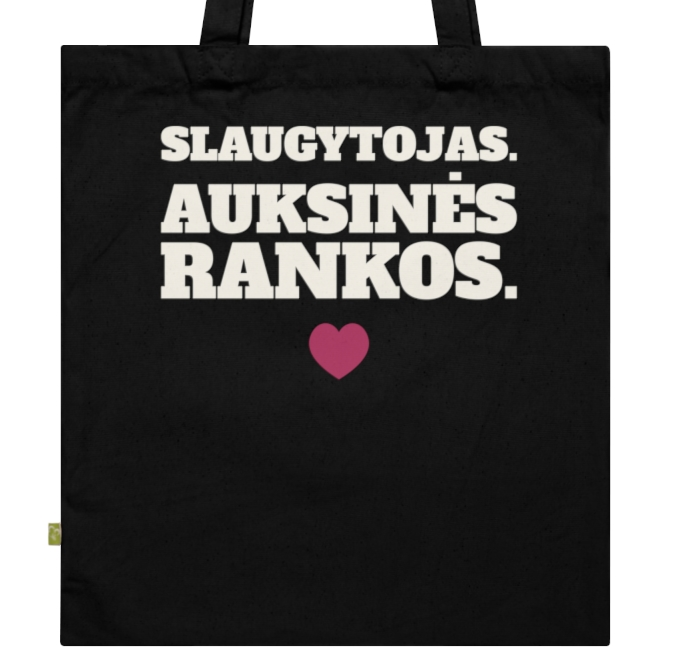 Slaugytojas. Auksinės rankos. — Krepšys, spaudos pusė