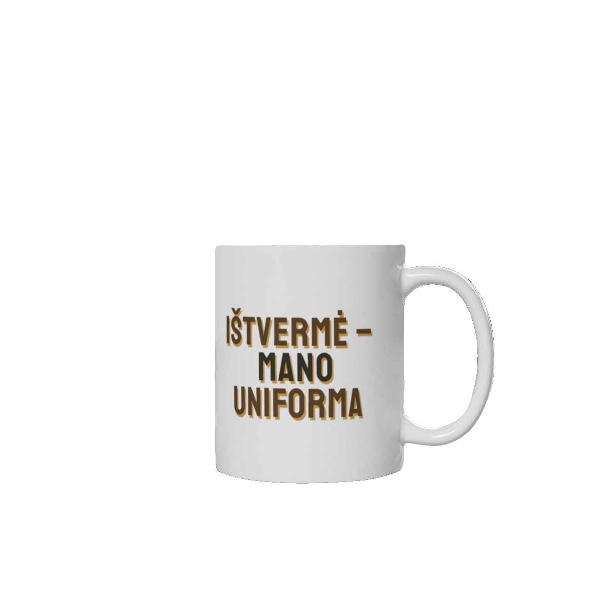 Puodelis „Ištvermė – mano uniforma“