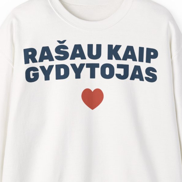 Rašau kaip gydytojas — Džemperis, spaudos pusė