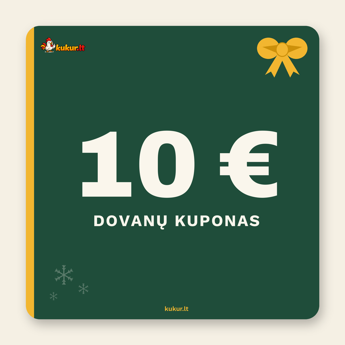 Dovanų kuponas 10 €