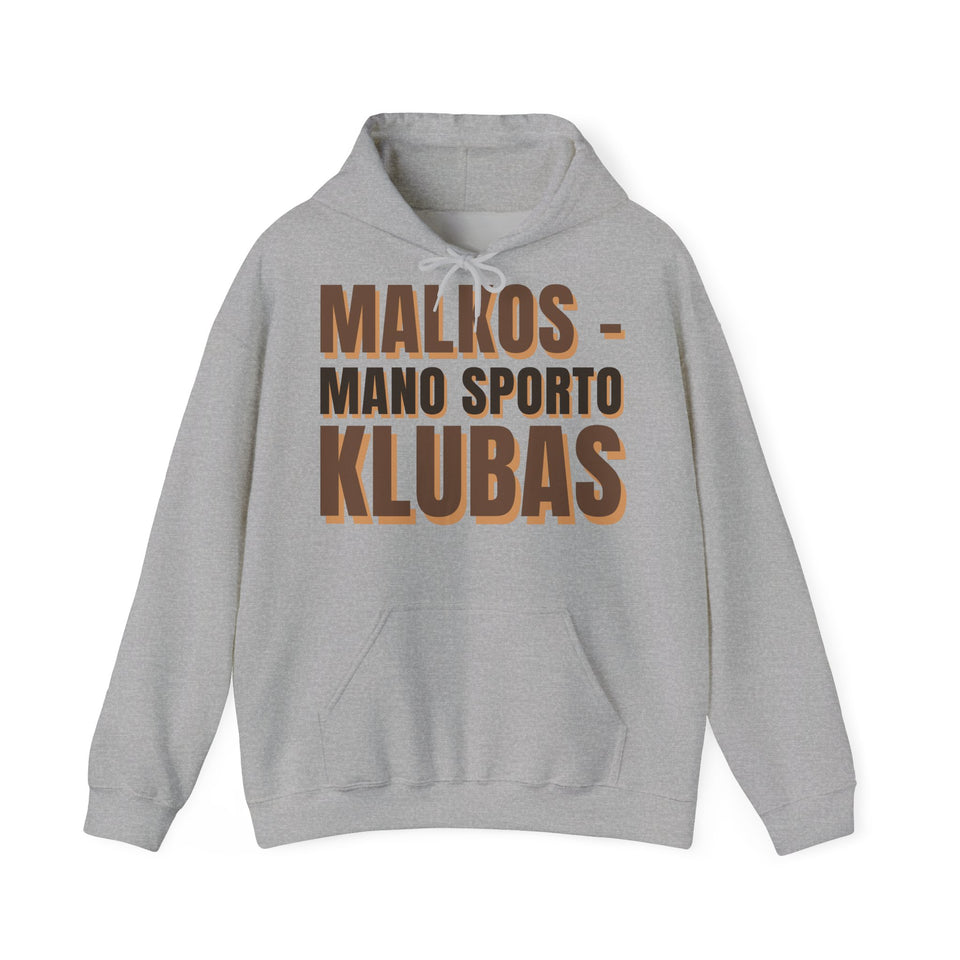 Džemperis su gobtuvu „Malkos – mano sporto klubas“