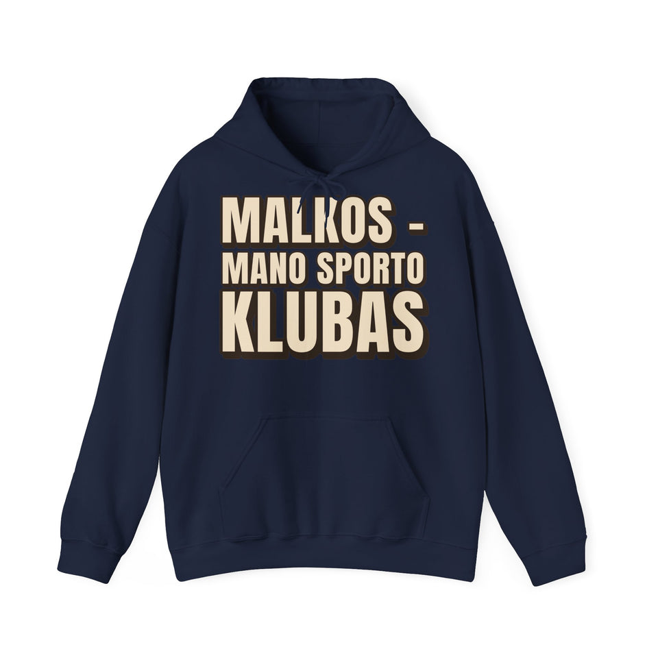 Džemperis su gobtuvu „Malkos – mano sporto klubas“