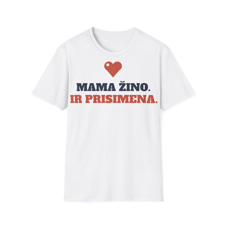 Marškinėliai „Mama žino. Ir prisimena“