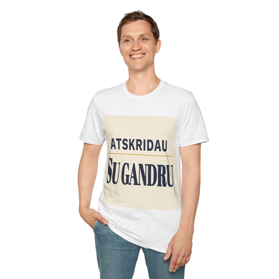 Atskridau su gandru – marškinėliai ant modelio