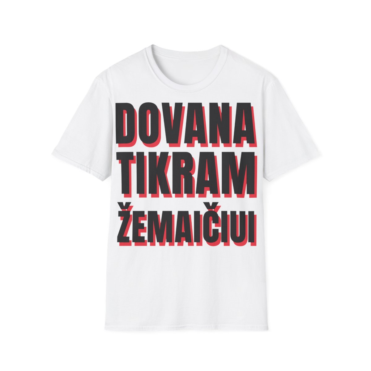 Marškinėliai „Dovana tikram žemaičiui“ – balta