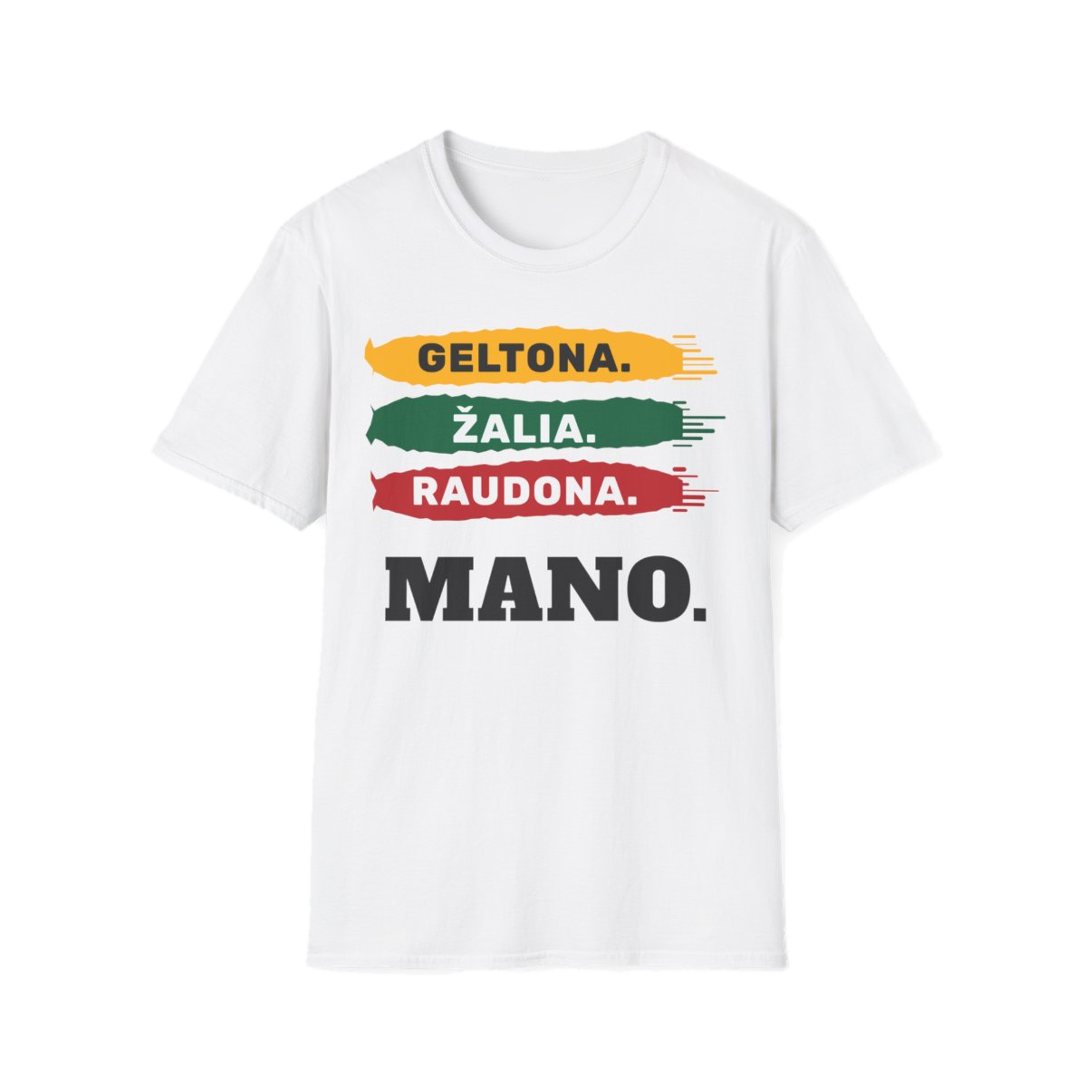 Marškinėliai „Geltona. Žalia. Raudona. Mano.“ – nuotrauka 1