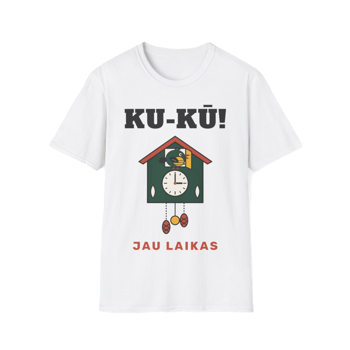 Marškinėliai „Ku-kū! Jau laikas“ – nuotrauka 1