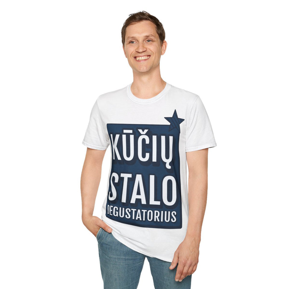 Kūčių stalo degustatorius – marškinėliai ant modelio
