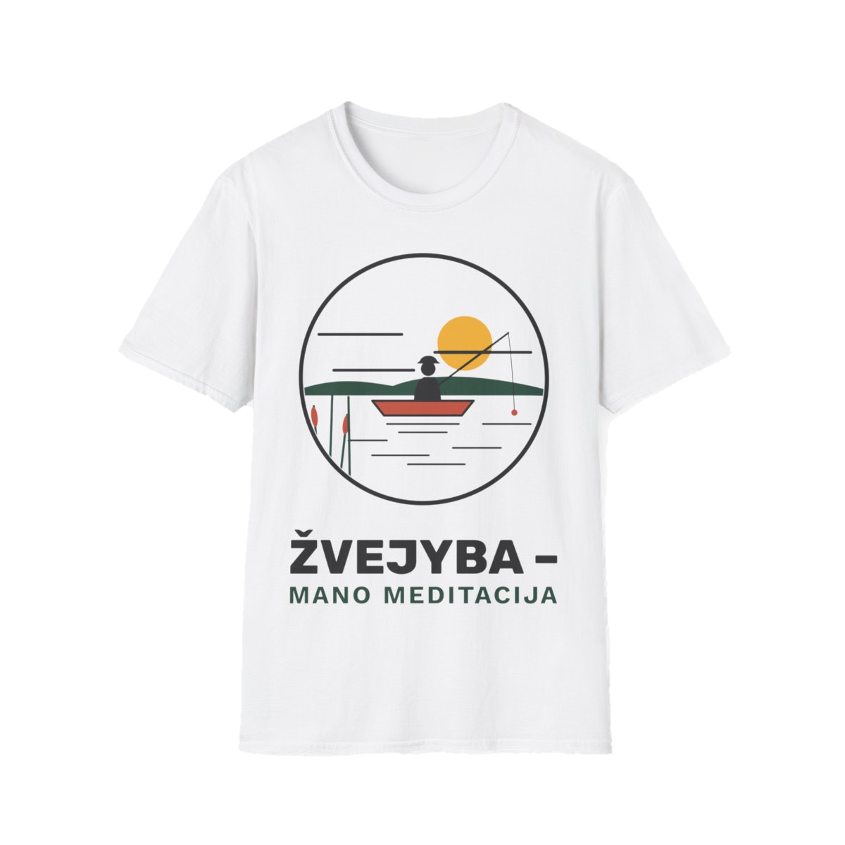 Marškinėliai „Žvejyba – mano meditacija“ – nuotrauka 1