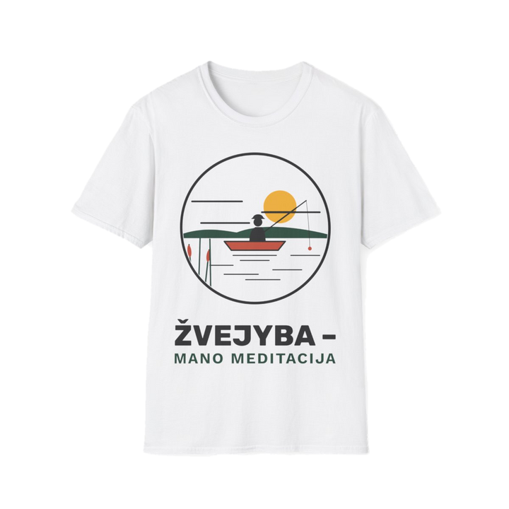 Marškinėliai „Žvejyba – mano meditacija“ – nuotrauka 1