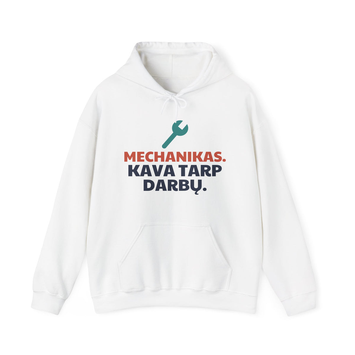Džemperis su gobtuvu „Mechanikas. Kava tarp darbų.“