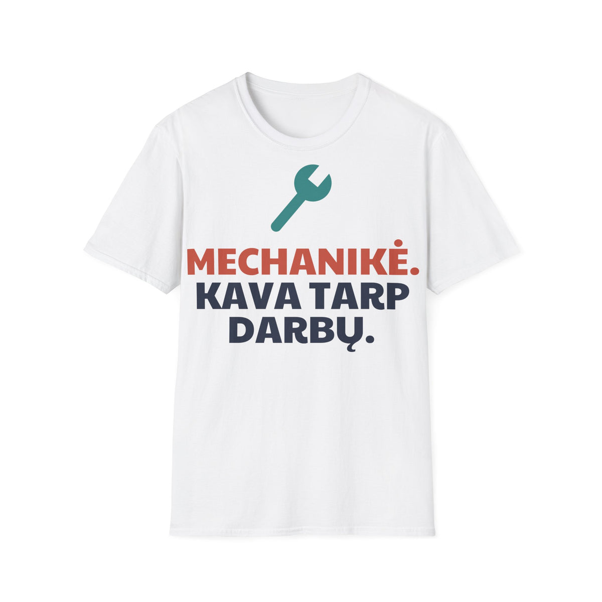 Marškinėliai „Mechanikė. Kava tarp darbų.“