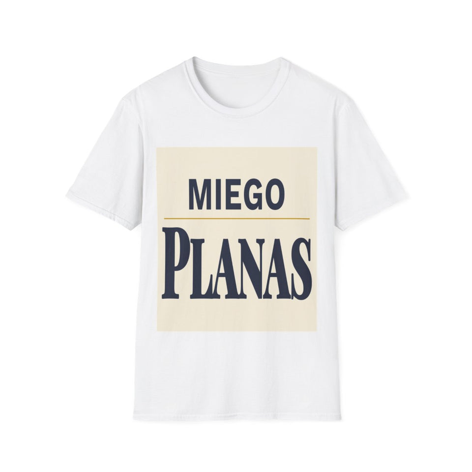 Miego planas – balti marškinėliai su užrašu, priekis