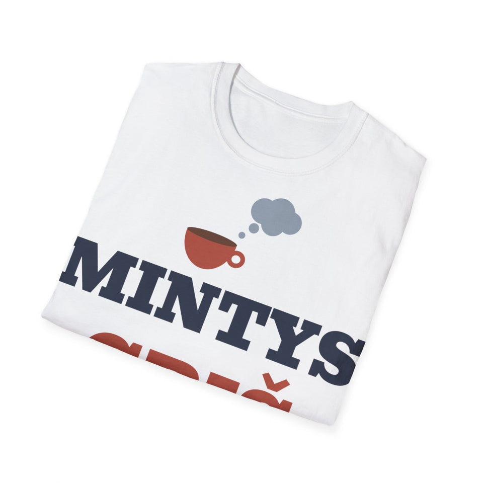 Mintys grįš po kavos. – marškinėliai, sulankstyti