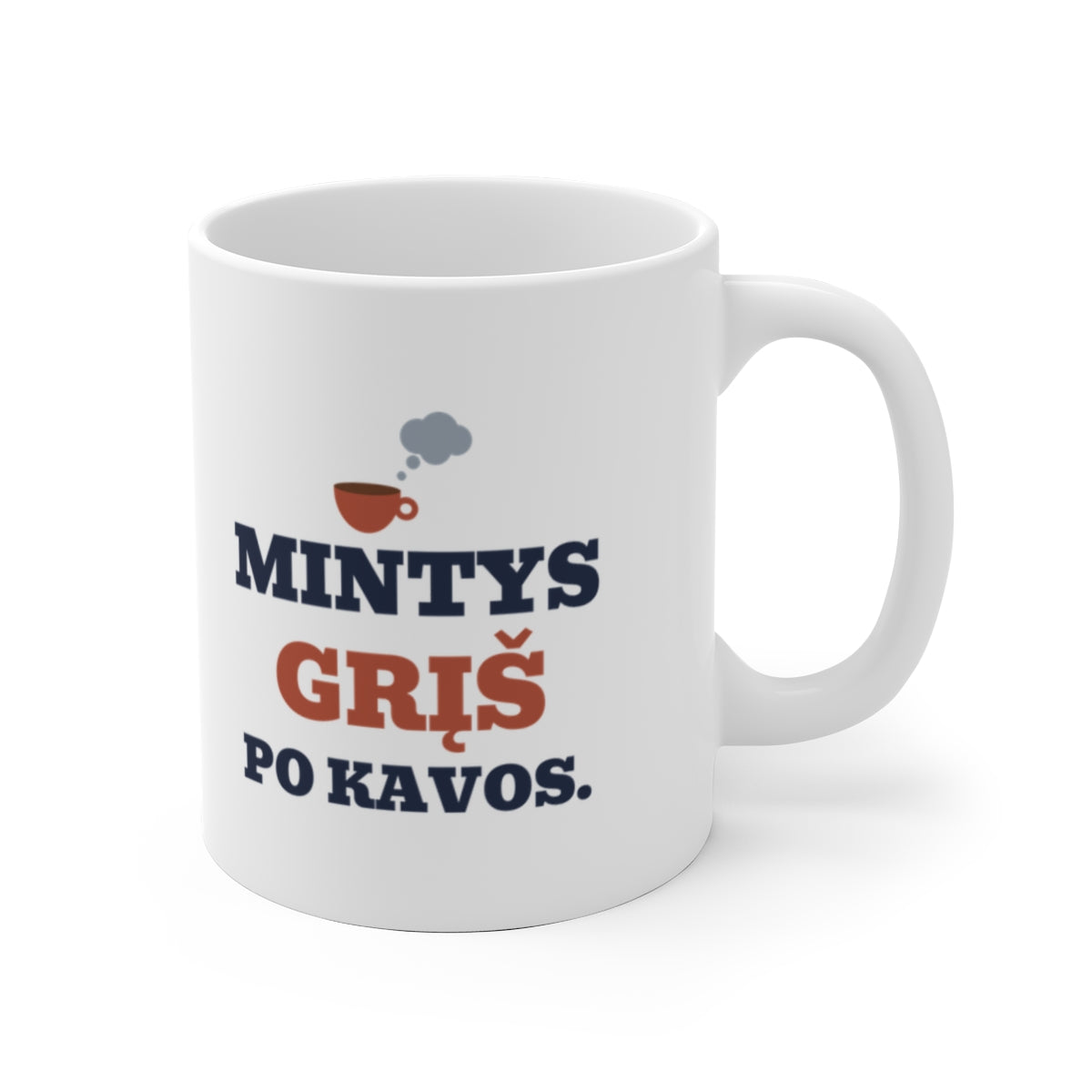 Mintys grįš po kavos. – puodelis, spaudos vaizdas