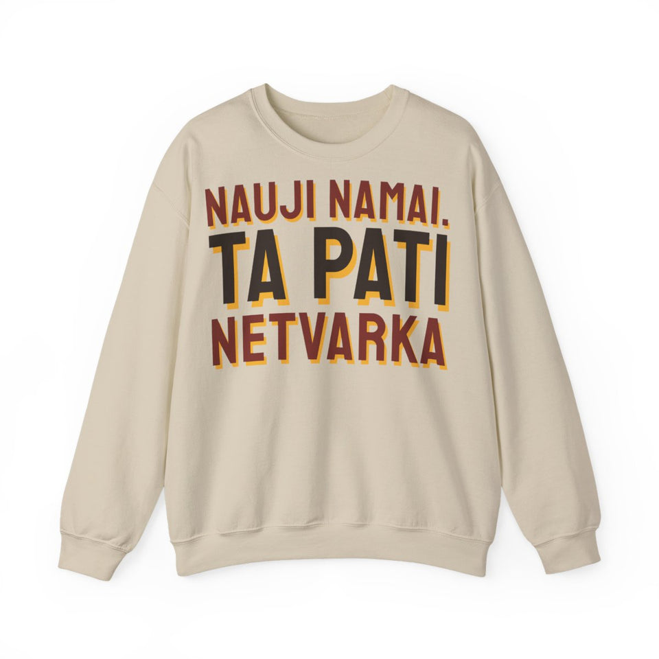 Nauji namai. Ta pati netvarka – džemperis, smėlinė spalva, priekis