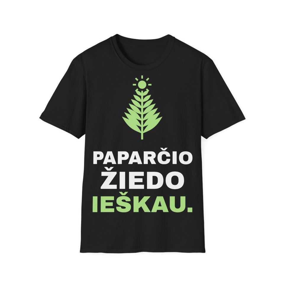 Paparčio žiedo ieškau — Marškinėliai; maketas 1, vaizdas iš priekio